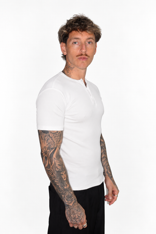 Henley Manga Corta
